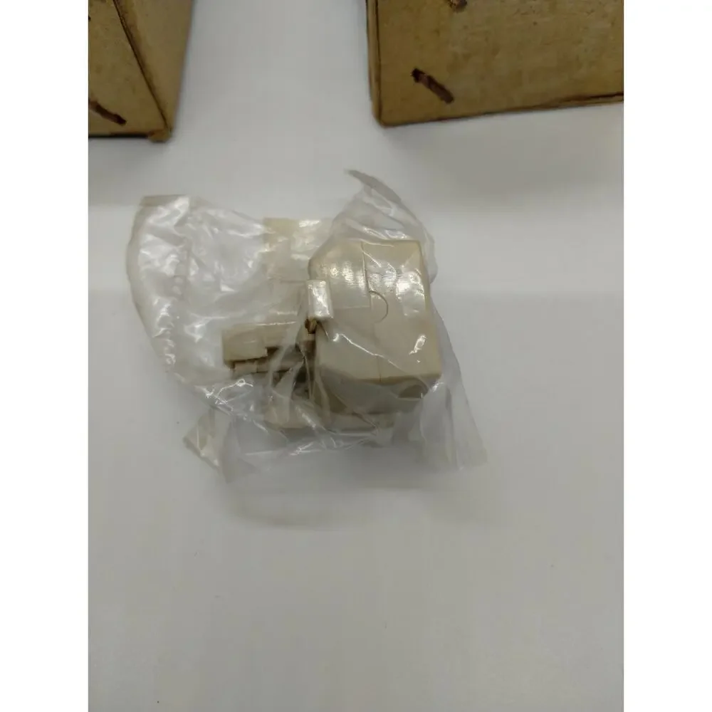 10 Pcs Telephone Phone Line 1 Male to 2 Female Modular Adapter Ivory - PVDA20